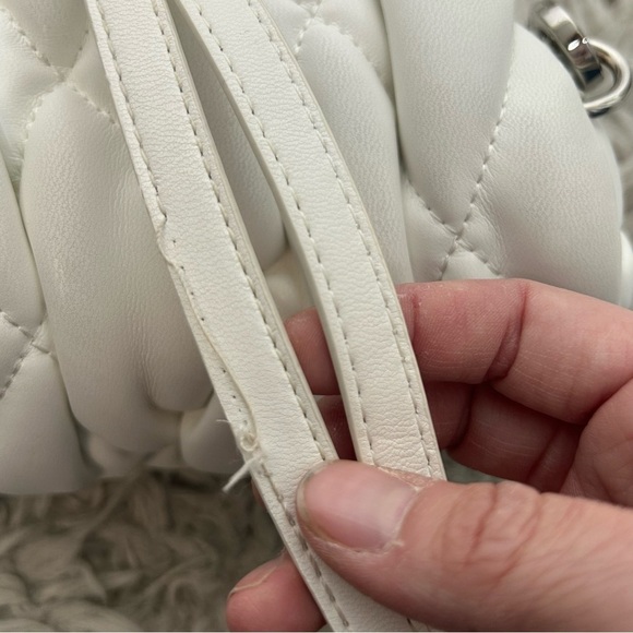 Steve Madden Quilted Mini Backpack - White - Picture 12 of 15